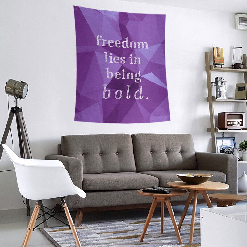 Tapisserie en polyester en faux gemme, H 60 po x l 51 po, Améthyste
