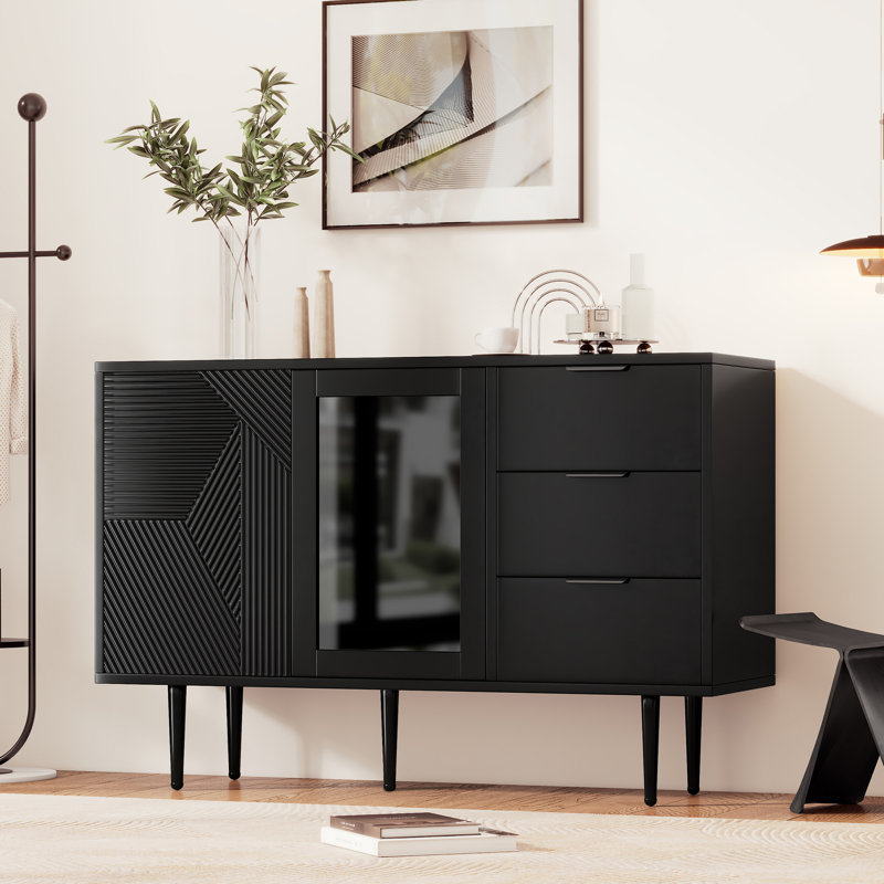 120 cm W Sideboard, Black