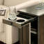 Table d'appoint moderne grise avec charge et compartiment - options de rangement multifonctionnelles de 24 po de profondeur