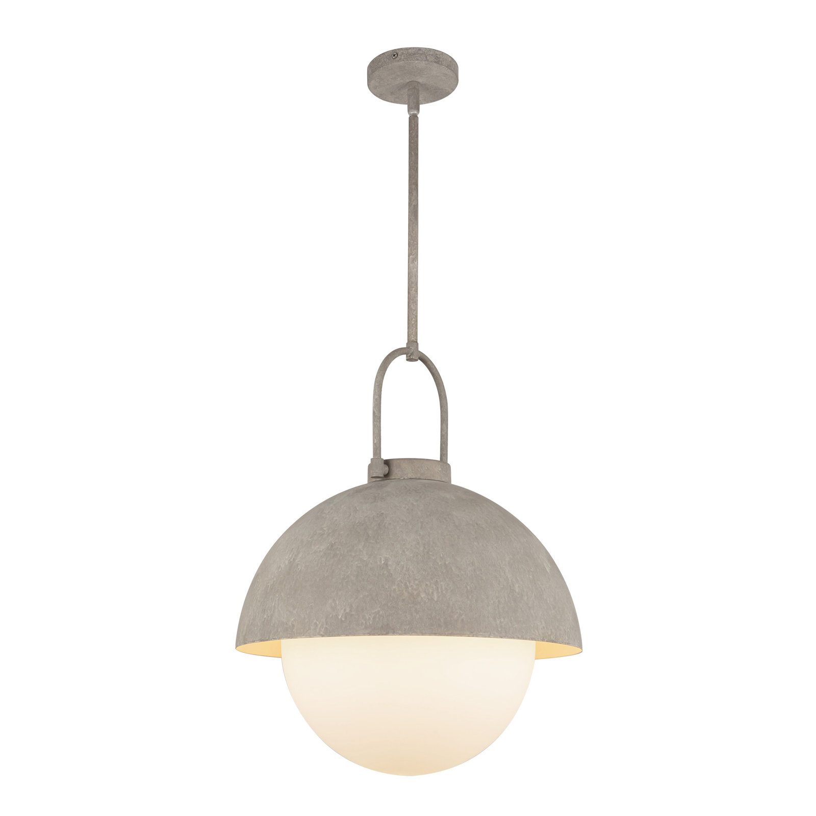 Navarre Single Light Glass Pendant, Steel