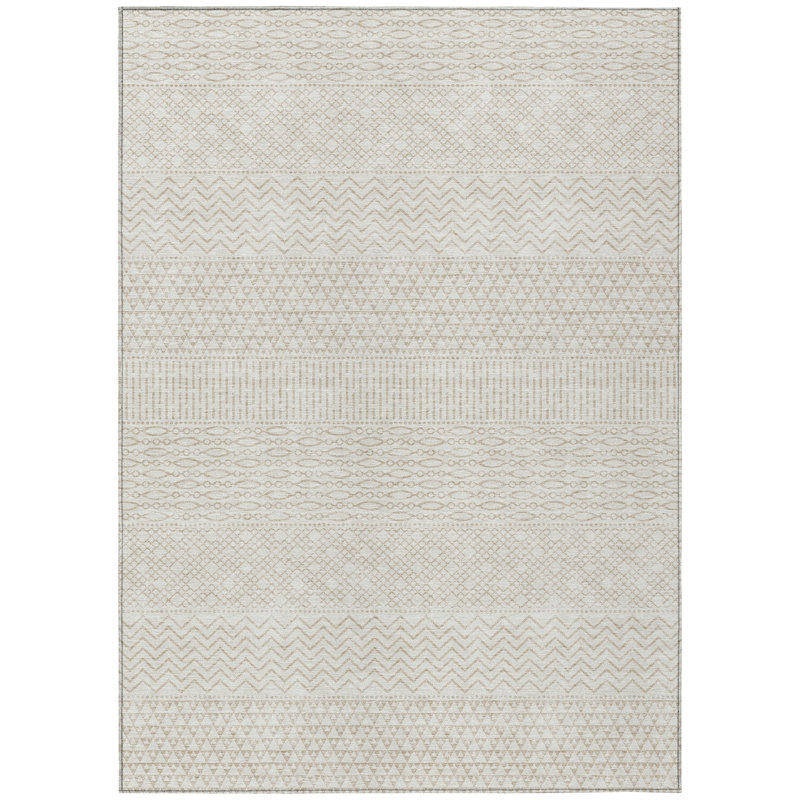 Tisdell Area Rug with Non-Slip Backing, Rectangle 2'6" x 3'10"