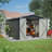 10x10 FT Large Outdoor Metal Storage Shed - Heavy-Duty Frame, Lockable Doors, All-Weather Protection for Backyard Tools & Equipment