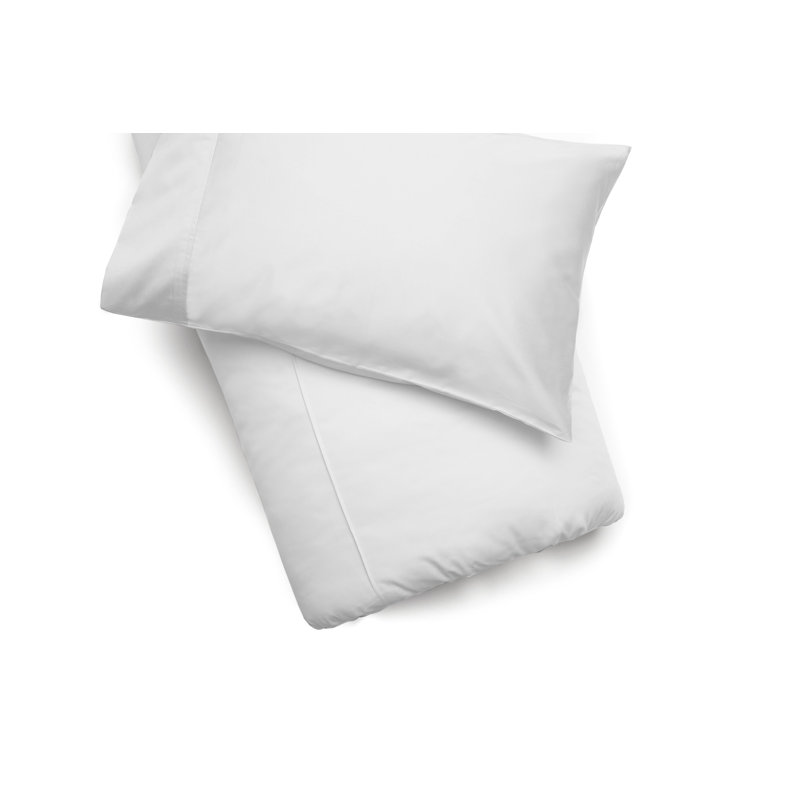 Cotton Solid Colour Duvet Cover Set with Pillowcases, White, Single Duvet Cover + 1 Standard Pillowcase