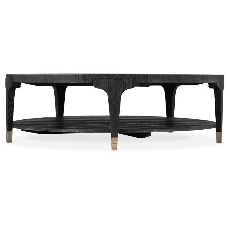 Chapman Round Cocktail Table, Charred Black