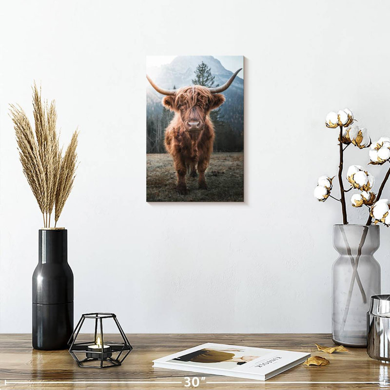 Brampt Dolomites Highland Cow, 12" H x 8" W