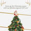 Spode Christmas Tree 12" Figural Decoration - Battery Operated LED Light, Decorated Holiday Figurine, Ceramic Holiday Decor - Dolomite Christmas Figurine for Indoor Display