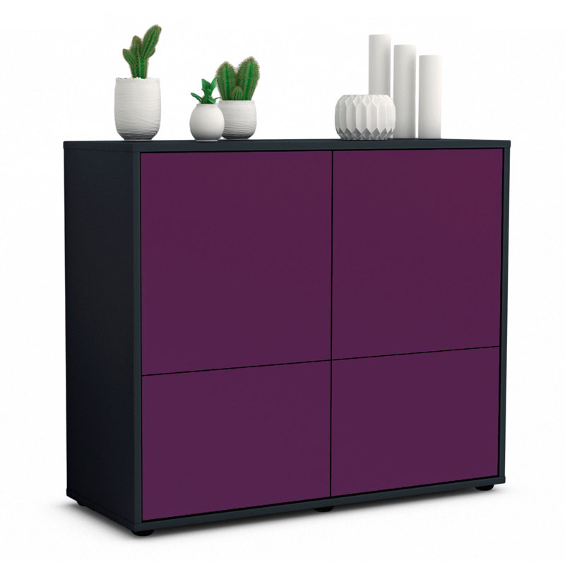 Potrero 92cm Sideboard, Anthracite/Purple