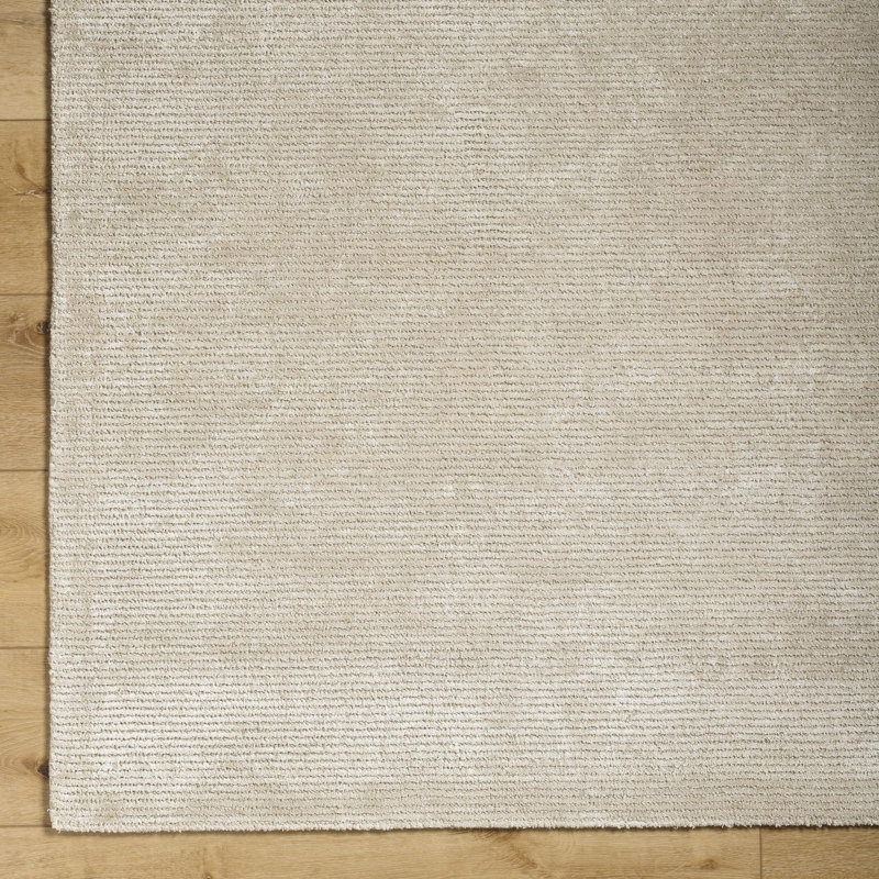 Tapis beige en laine / viscose touffeté à la main Brendy, Rectangle 12 pi x 15 pi