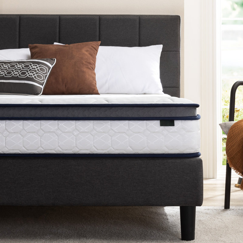 Tight Top Pocket Spring Mattress 25cm/10in Height with Cushion Top, Kingsize (5' )