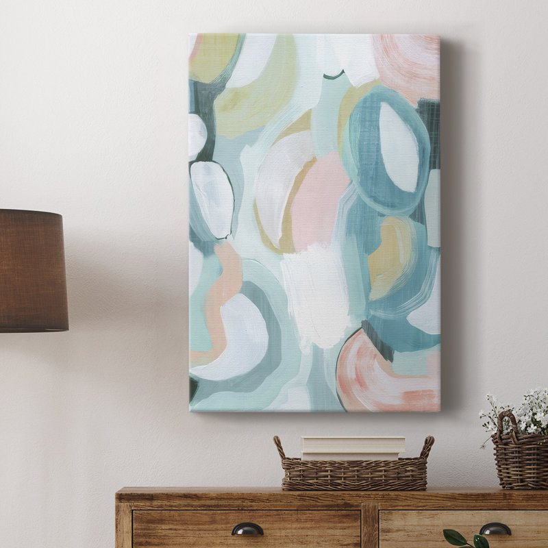 Pastel Garden Abstraction II - galerie sur mesure, H 12 po x l 8 po