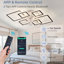 Ventilateur de plafond noir 33 "avec lumières et télécommande, à intensité variable avec télécommande 7 pales 6 vitesses de vent