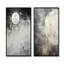 Minimalisme gris lune surface I - Tachisme ensemble d'art mural sur toile 2-323771684-323771681