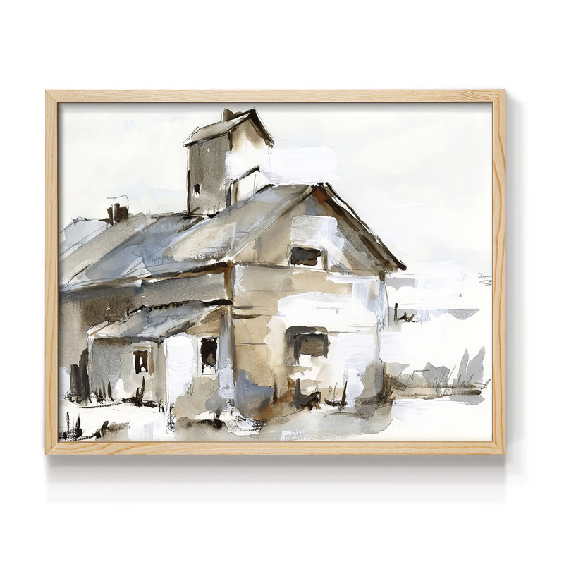 «Dilapidated Barn II», reproduction encadrée, H 8 po x l 10 po, Naturel