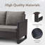Ingvald 6 Person Outdoor Patio Wicker Conversation Set Group With Swivel Chairs-1745068097