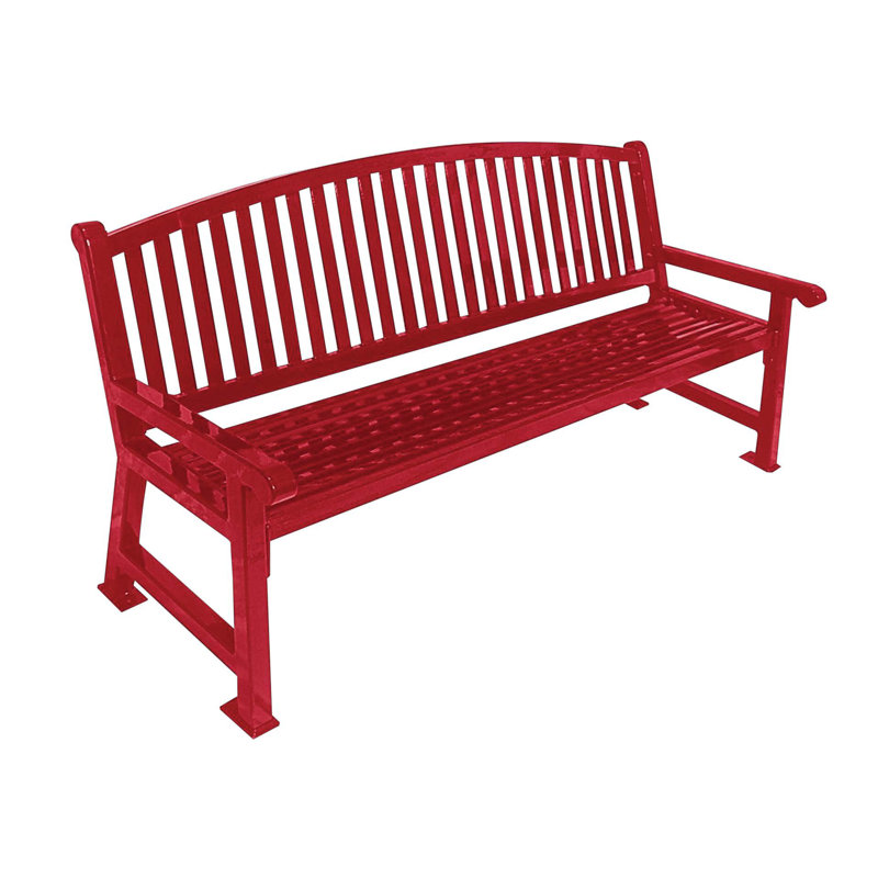 Banc de jardin en acier, 4 pi, Noir
