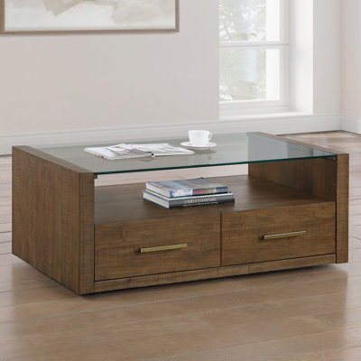 Kameah 48" Glass Top Cocktail Table