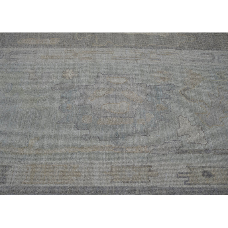 Tapis turc Oushak fait à la main 12 pi 1 po x 15 pi 5 po