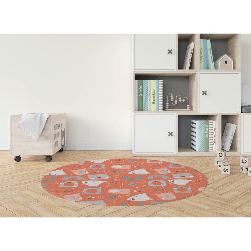 Tapis de jeu Bear Face, Rond 5 pi