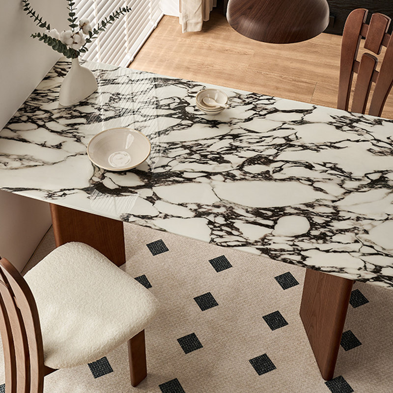 Table de salle à manger rectangulaire 31,49 po Dorthay, Brun, H 30,51 po x L 62,99 po x l 31,49 po