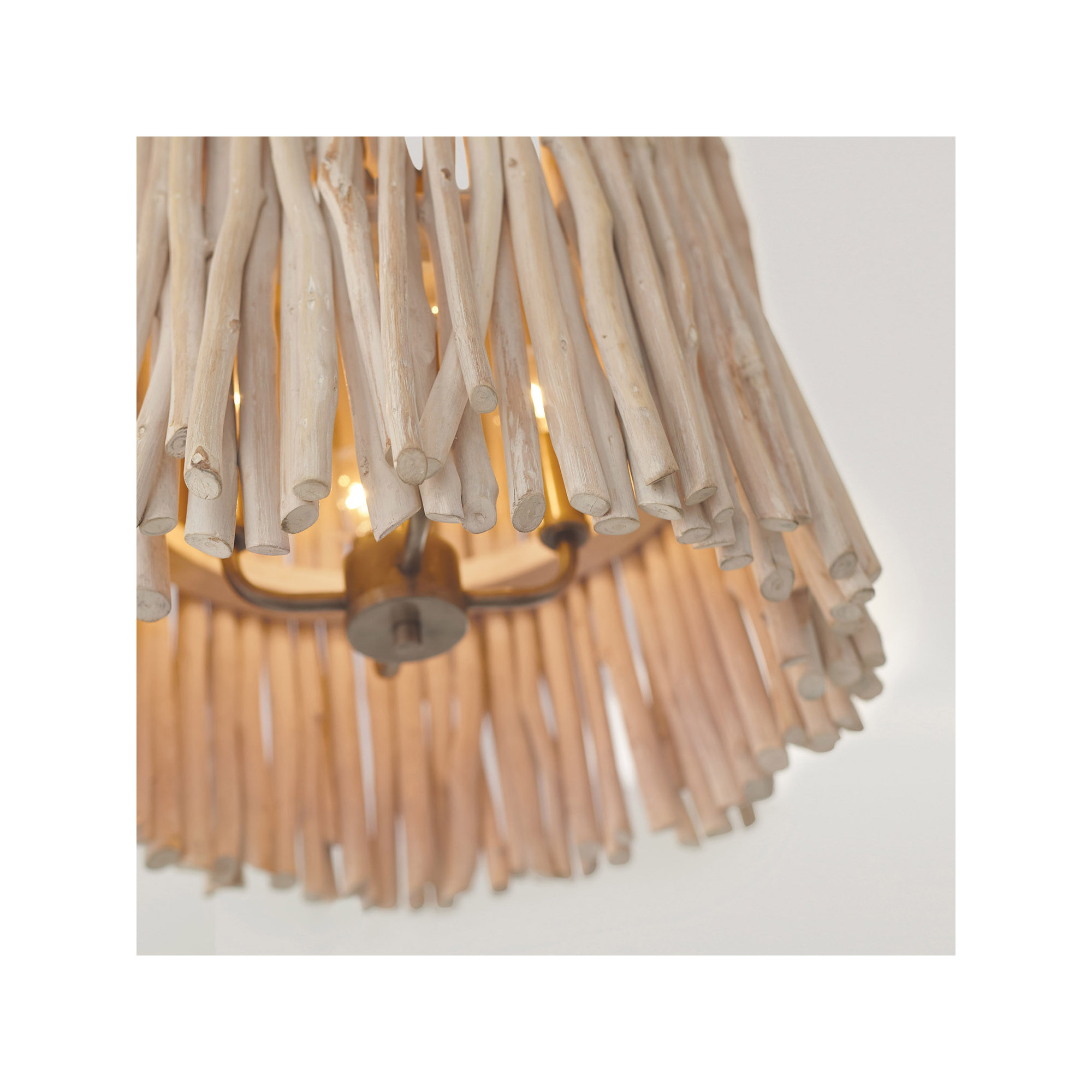 Altura 4 Light Solid Wood Dimmable Pendant