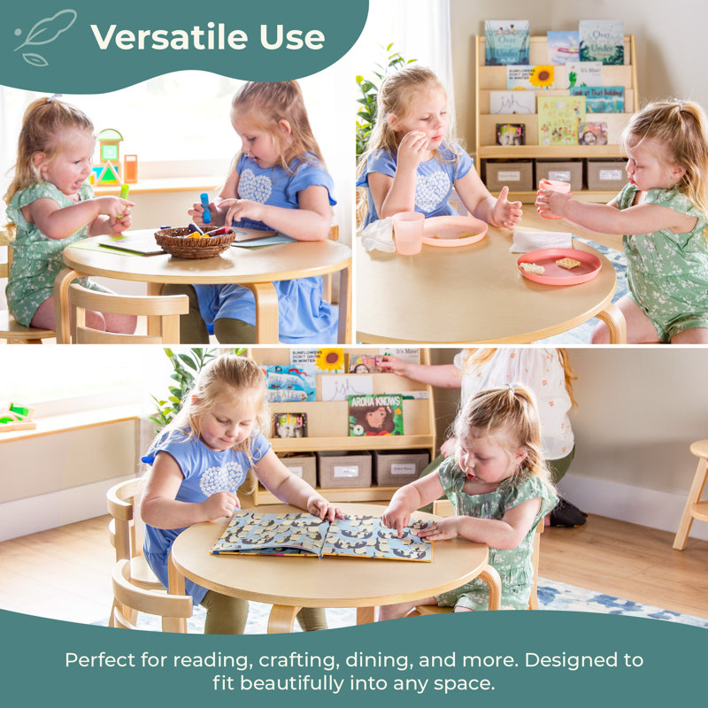 Nordic Table and Chairs Set - Natural