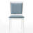 Ketra Velvet Side Chair in Light Blue