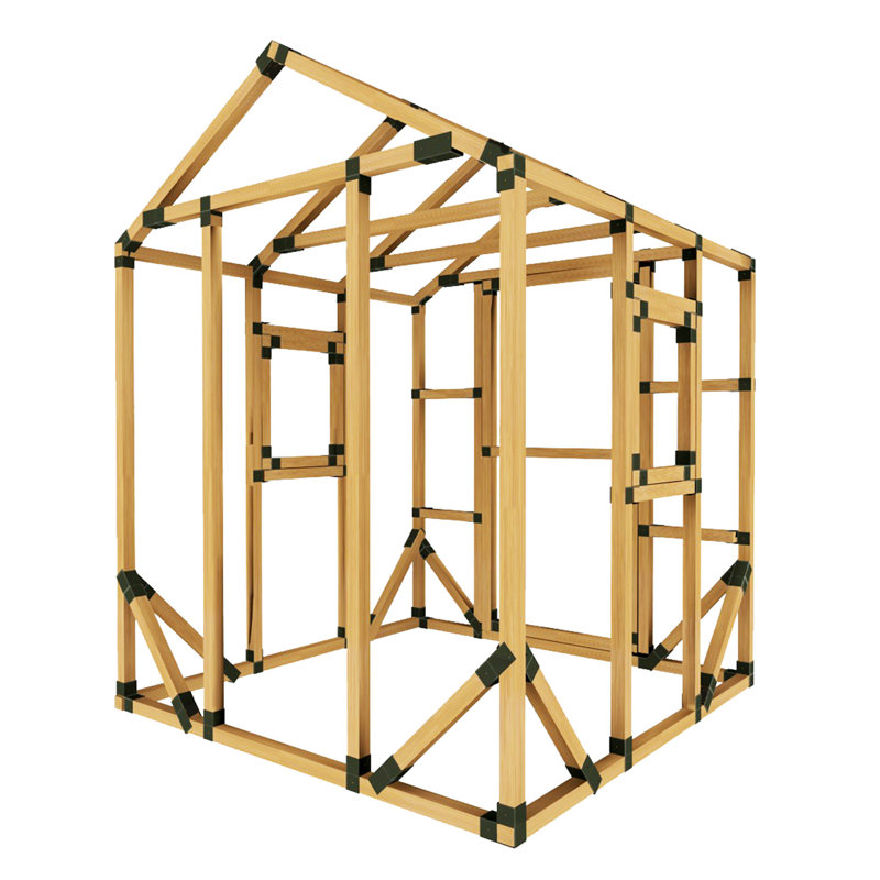 6 FT x 6 FT DIY E-Z Frame Playhouse Kit, Gold