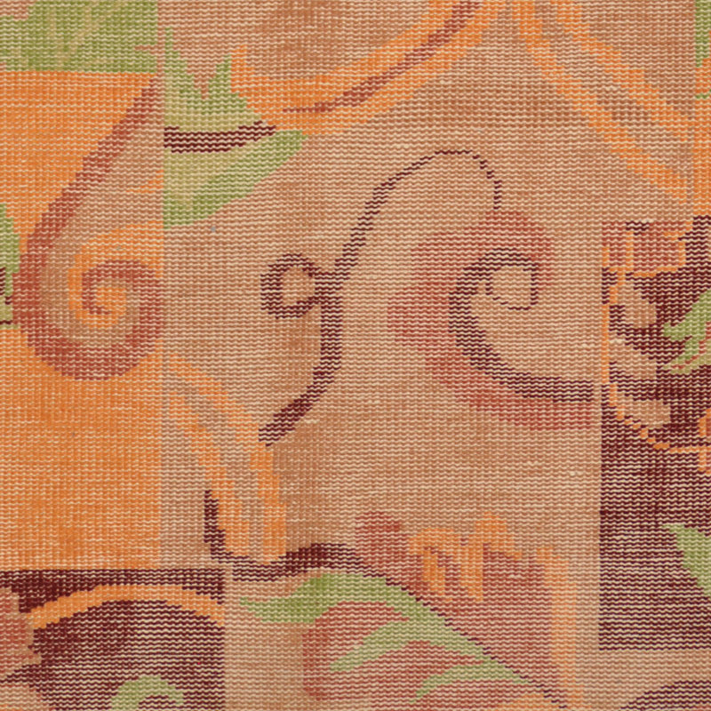 Tapis unique brun clair en laine noué à la main 4 pi x 6 pi Lues