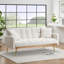 Lit beige de 69 pouces, idéal pour les petits espaces, conversion à trois vitesses, accoudoirs confortables et chambres à coucher réglables, pour éponger les coussins