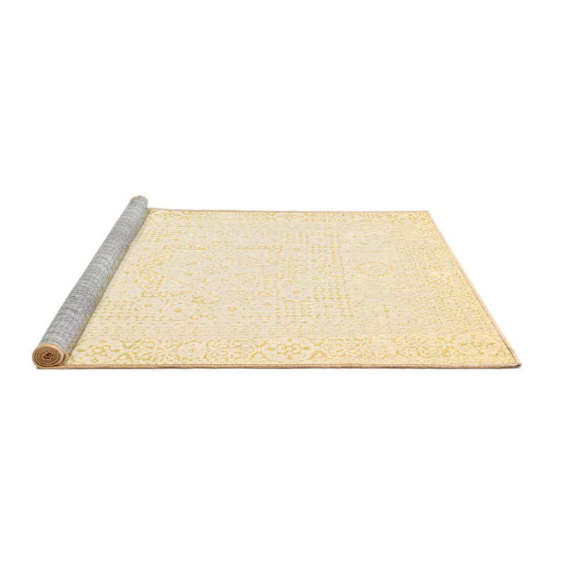Washable Abstract Indoor Rug, Square 6'