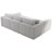 106.3" U-Shaped For Bedroom And Living Room. Gray Microfiber Upholstery. Comfortable With Hydraulic Lift. Stylish Functional Soft 6 Lift & Storage. Modern Furniture Room-1046948497