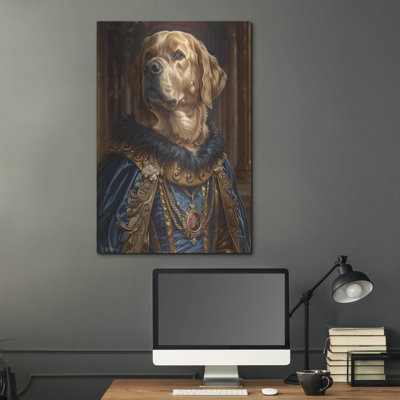 Art mural en métal Trinx «Portrait Labrador Duke» par Momart, 24 po x 36 po