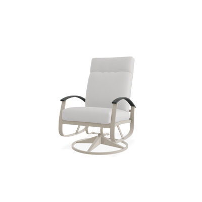 Chaise berçante pivotante réglable avec coussins Askar