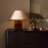 Saylor Table Lamp-Brown Cast Glass