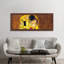 The Kiss by Gustav Klimt - Floater Frame Panoramic Painting on Canvas-1433673676-1433673677