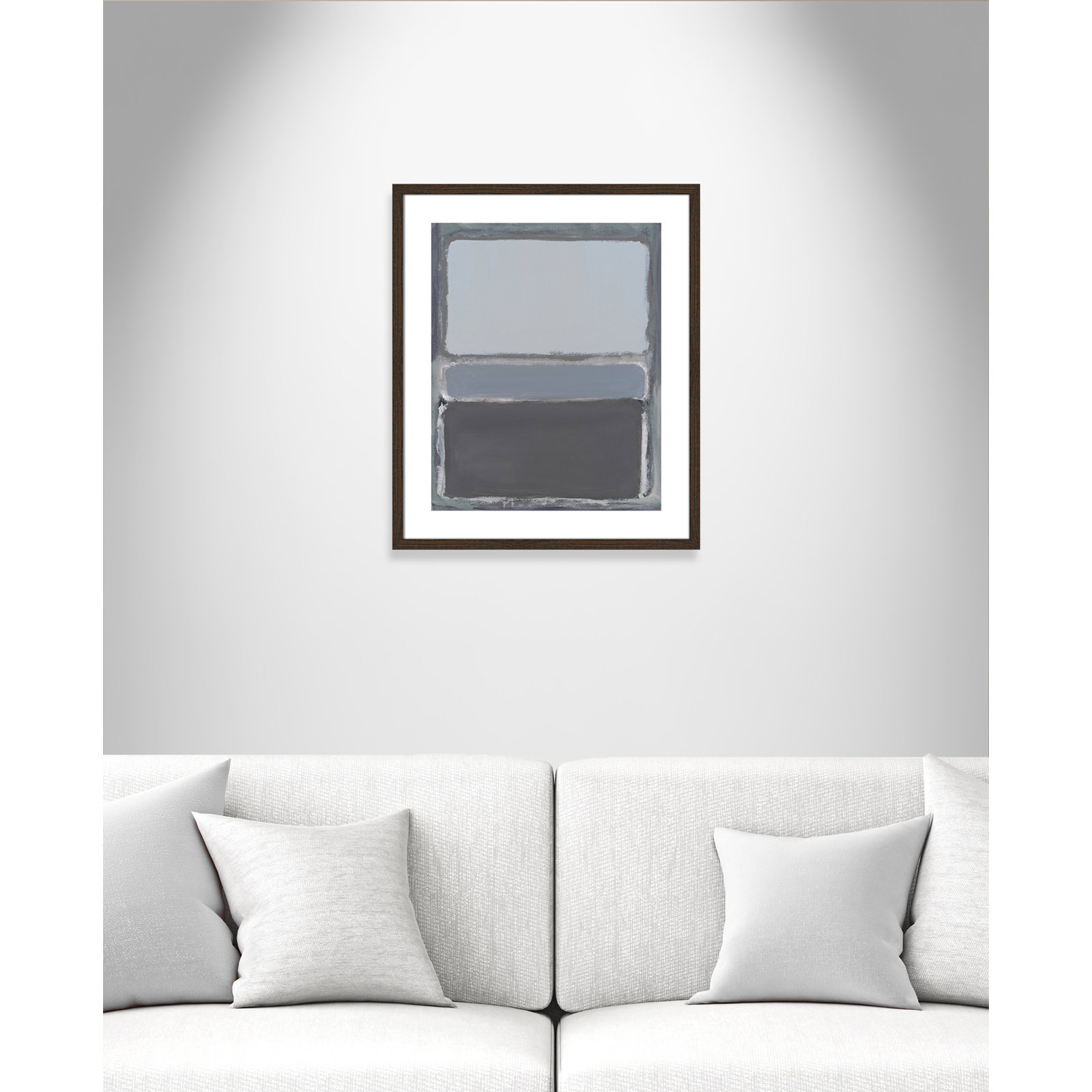 Cade "Morning Dew 2" Print by Filippo Ioco, 25.5" H x 21.5" W x 0.75" D, Walnut Wood Framed Paper
