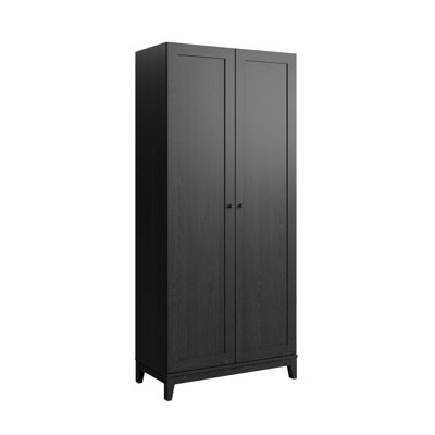 Gonroff Oak 72 in. Accent Cabinet Office Storage Cabinet with 3 Adjustable Shelves and Solid Wood Legs by Millwood Pines