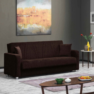 Glines Joker 86 in. Fabric Upholstered 3-Seater Twin 3-in-1 Sleeper Sofa Bed with Storage