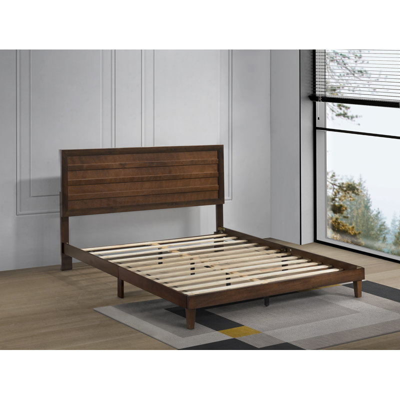 Grimaldo Slat Bed, Queen, Brown