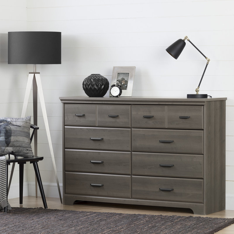  Commode 8 tiroirs chêne vieilli Versa