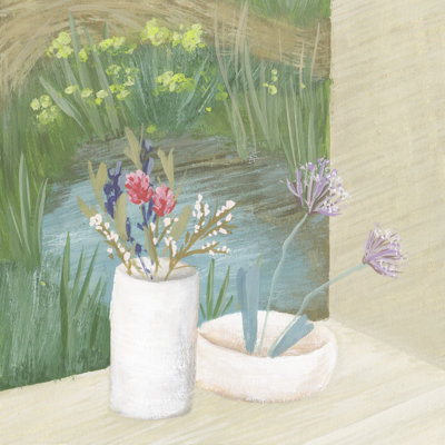 Window Plants III by Melissa Wang - Wrapped Canvas Painting
