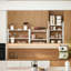 Organisateur d'armoire de cuisine extensible et empilable, tablette de garde-manger réglable pour les épices et les bocaux, comptoir robuste et solution de rangement pour placard