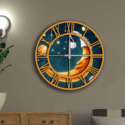 Stylish Decorative Wall Clock, 19.7 in Diameter, 100% MDF with 0.2 in Thickness | Requires 1 AA Battery (Not Included) | Perfect for Home Decor, Modern Aesthetic, and Timeless Elegance