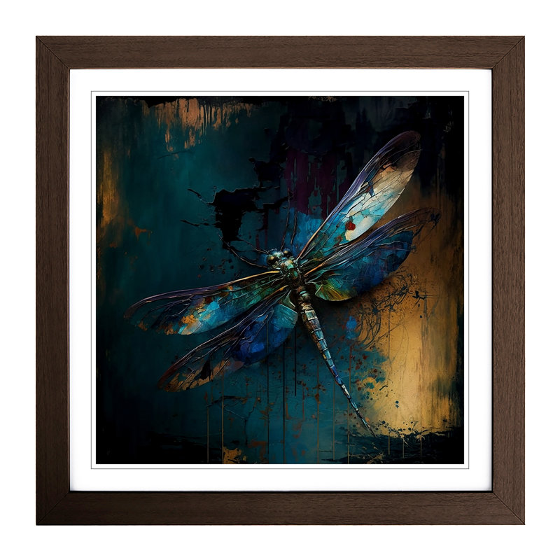 Single Picture Frame Print on Wood, Walnut