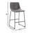 Halterman Tufted Faux Leather  Upholstered Counter & Bar Stool with Metal Sled Base-1352554486-1352554484