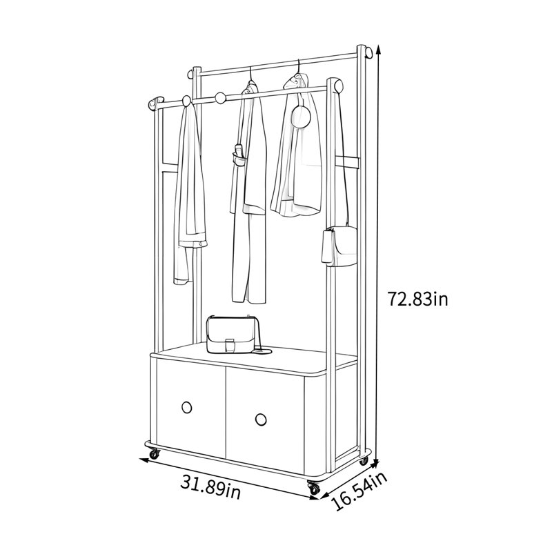 Portemanteau élégant avec teinture à l'huile
