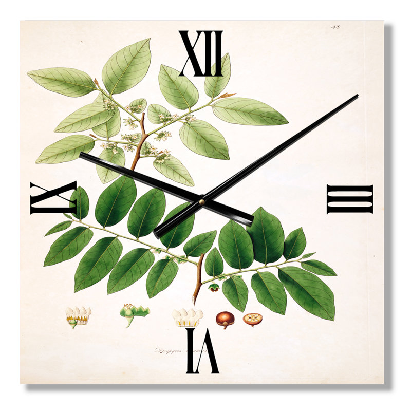 Horloge murale rétro Vintage Botanicals, Médium