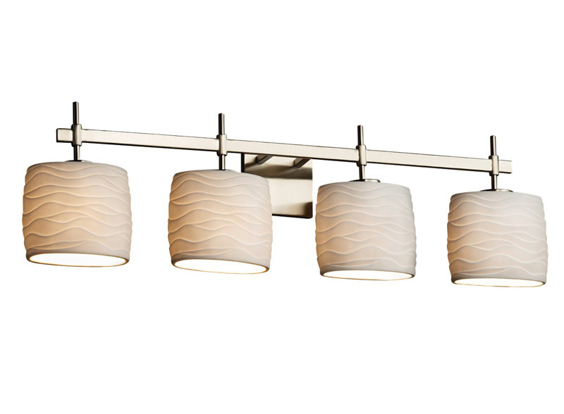 4 - Light Dimmable Vanity Light, Matte Black