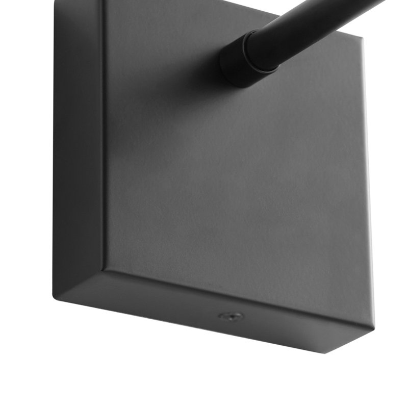 1 miroir frontal en fer forgé à DEL à intensité variable noir mat