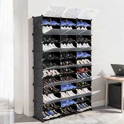 Storage Cabinet in As Picture, 12 x 47.2 x 72 in, with Drawers, 72 Pairs, 36 Grids, Shelving